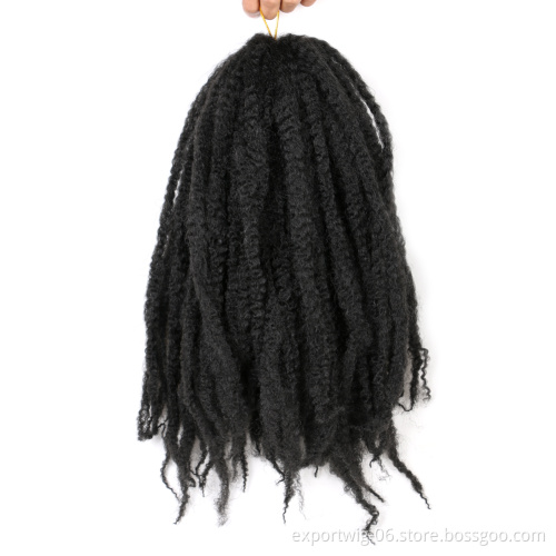 Marley Twist Crochet Hair Extensions Kinky Curly African Twist Braiding Hair Marley Crochet Locs Long And Soft For Man And Woman